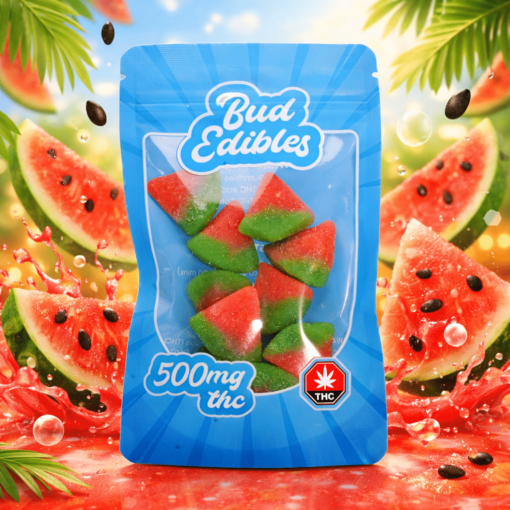 Bud Edibles – Watermelon Slices (500mg THC)