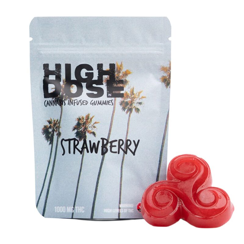 High Dose – Strawberry THC Gummies (1000mg)