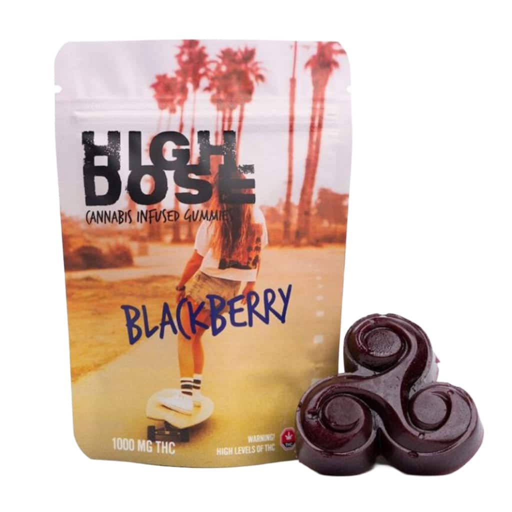 High Dose – Blackberry THC Gummies (1000mg)