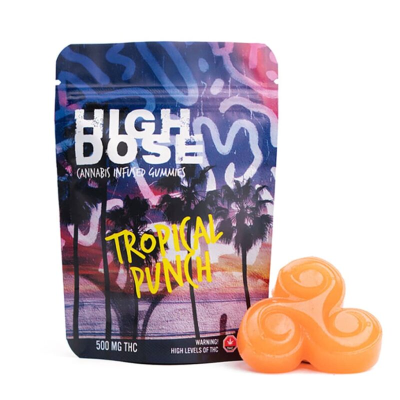 High Dose – Tropical Punch THC Gummies (500mg)