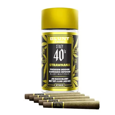 Strawnana 40's Infused Preroll 5pk by STIIIZY Infused