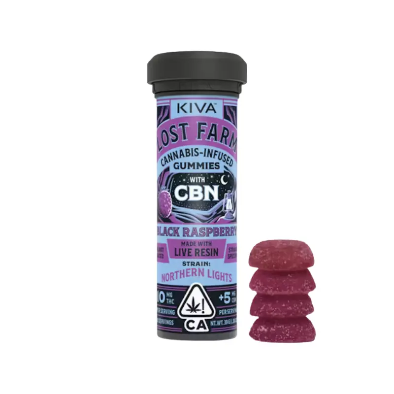Lost Farm Black Raspberry x Northern Lights Live Resin Gummies