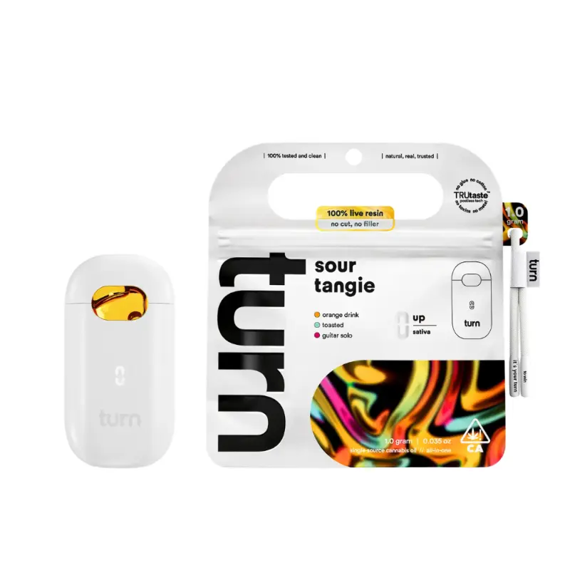 TURN Up All In One – Sour Tangie Live Resin (1g)
