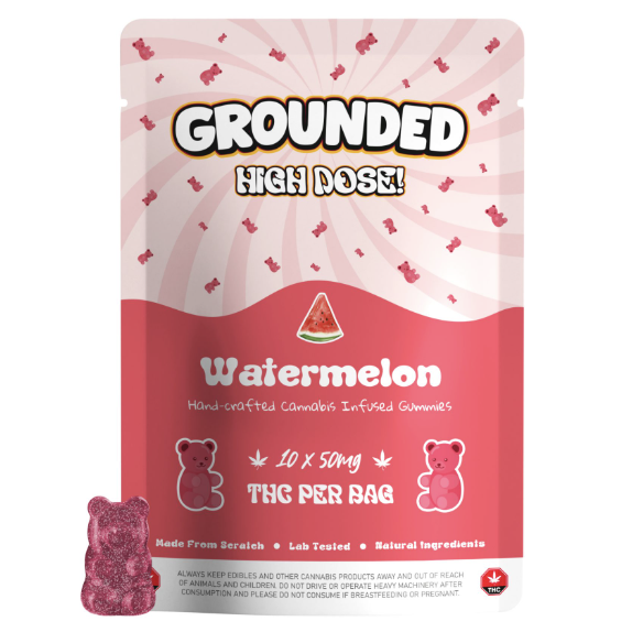 Grounded High Dose Bears – Watermelon 500mg Gummies