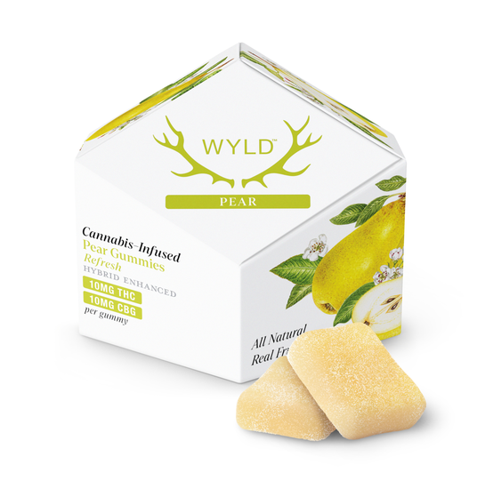WYLD Pear ‘Refresh’ Gummies (H) High CBG