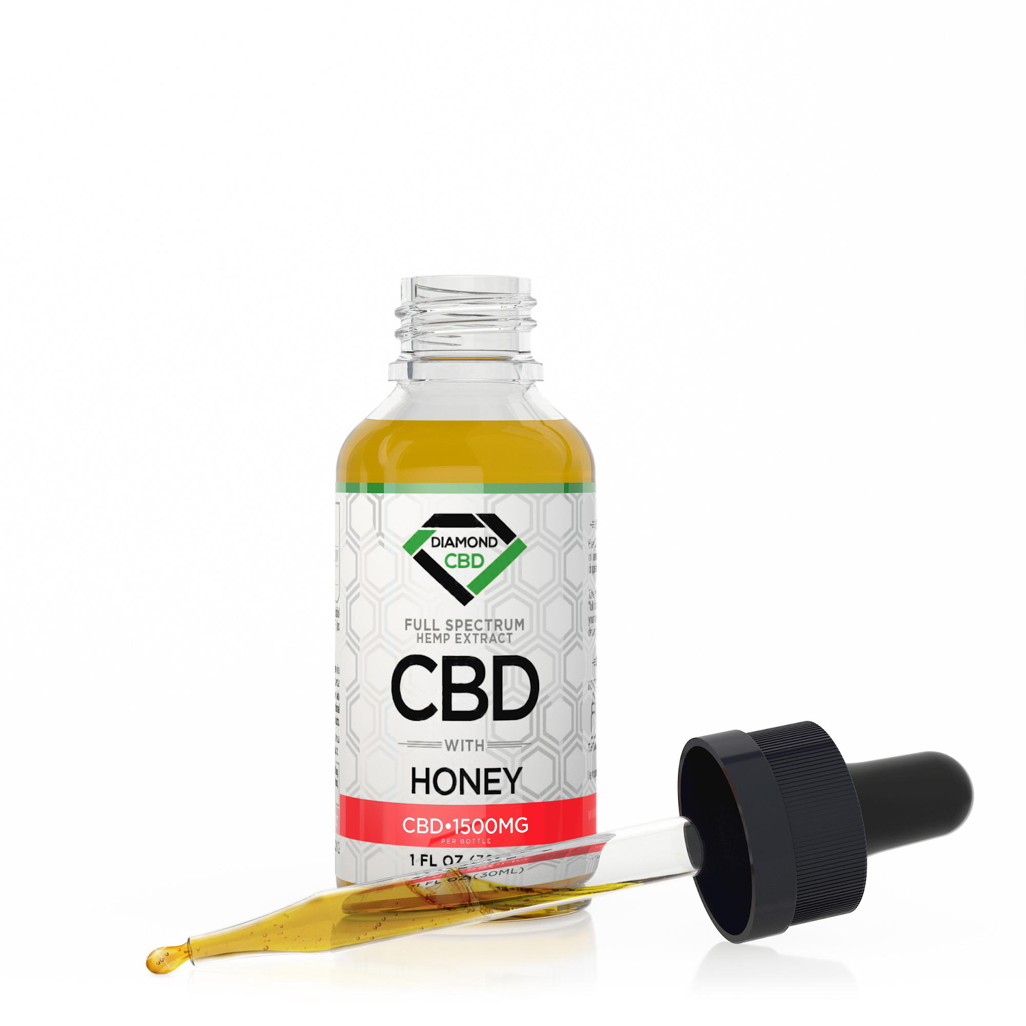 Diamond CBD Full Spectrum Honey Tincture Oil - Image 2