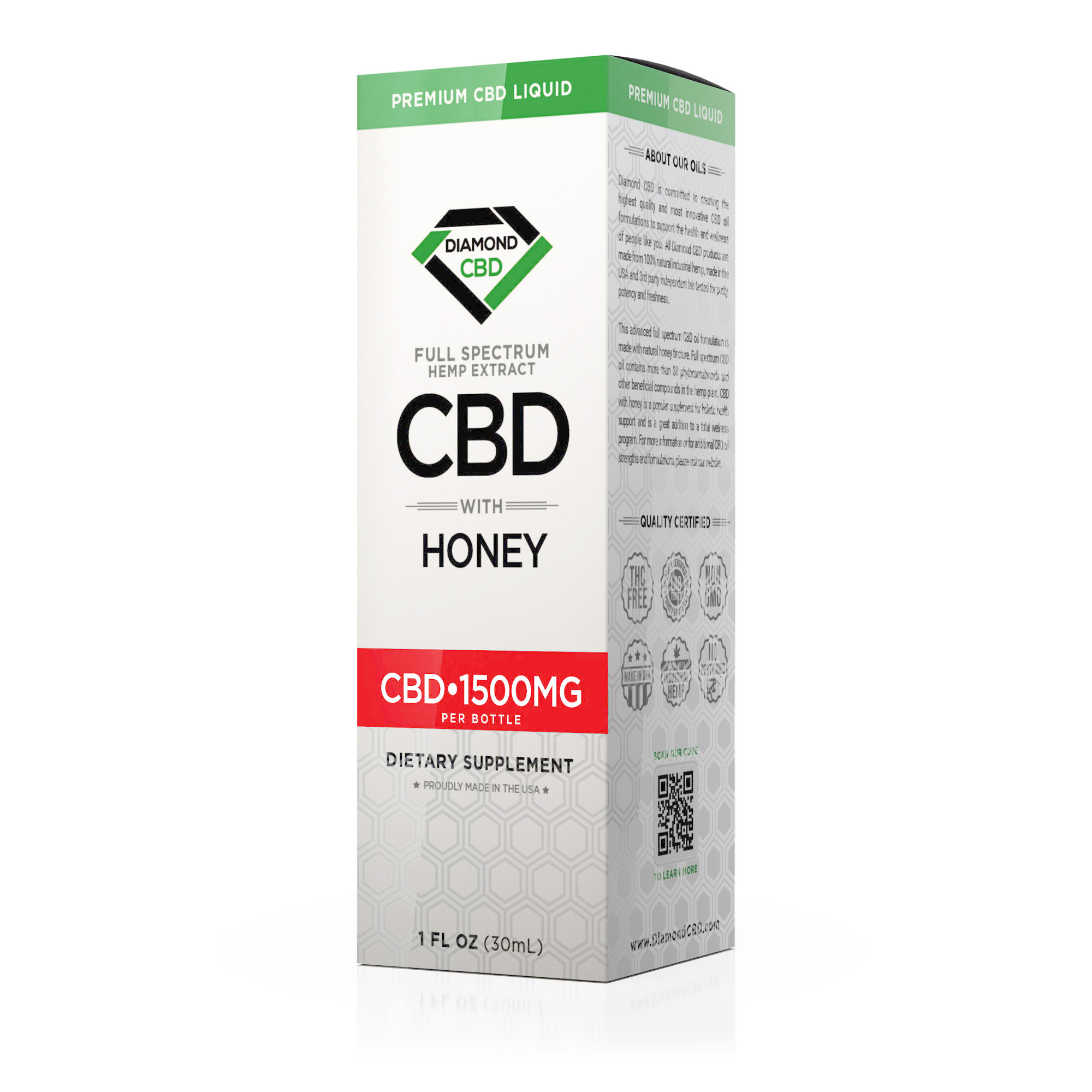 Diamond CBD Full Spectrum Honey Tincture Oil - Image 3