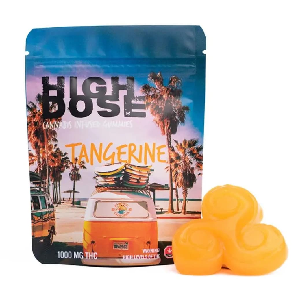 High Dose – Tangerine THC Gummies (1000mg)