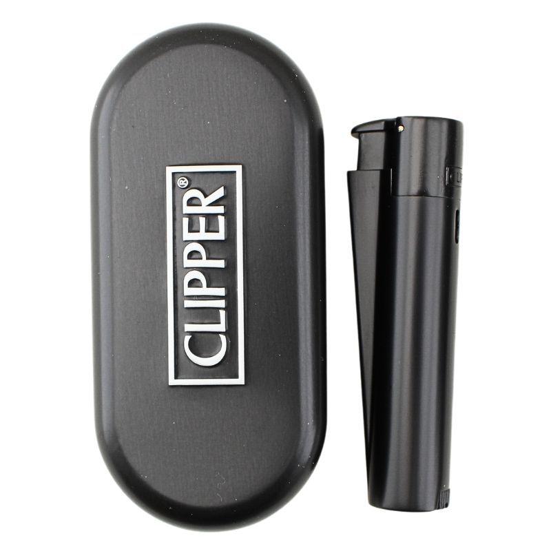 Clipper Electronic Jet Flame Lighter Gift Set - Matte Black - Image 4