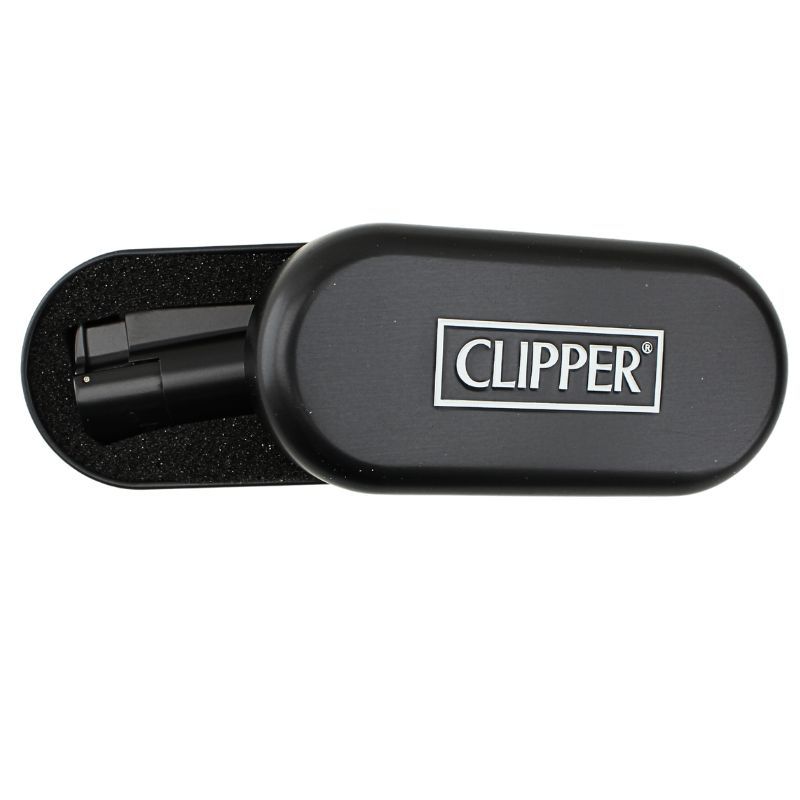 Clipper Electronic Jet Flame Lighter Gift Set - Matte Black - Image 3