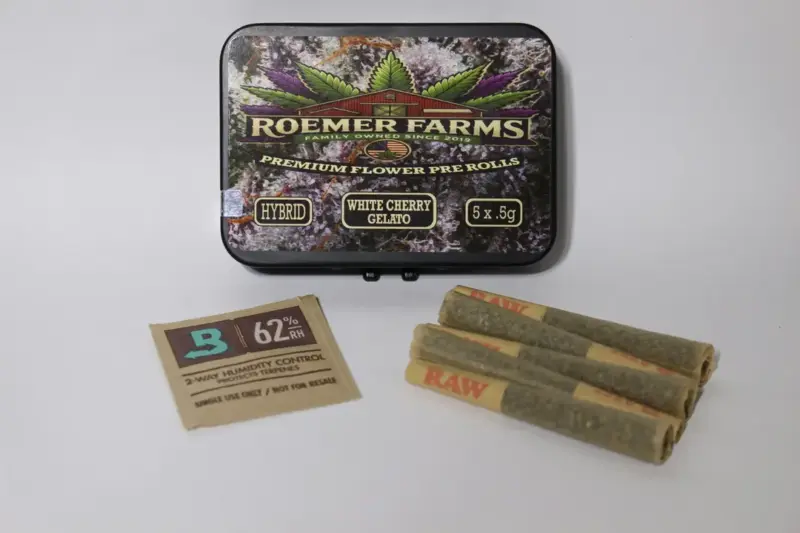 Roemer Farms White Cherry Gelato 5pk Pre-rolls 2.5g