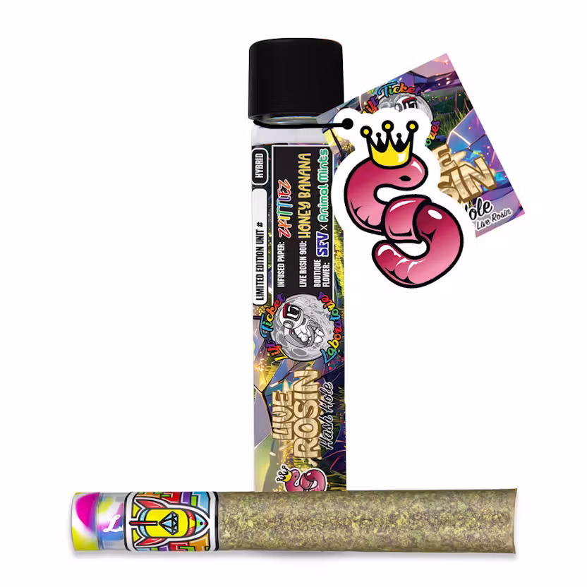 Lift Tickets SFV x Animal Mints x Honey Banana x Zkittlez - 1.75g Live Rosin Infused Pre