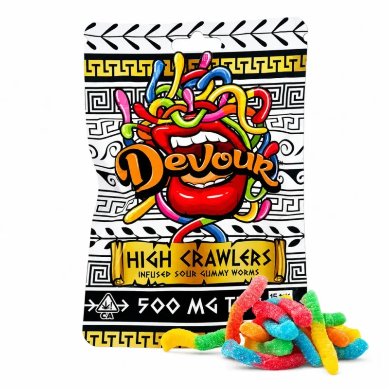 Devour Sour Worms – High Crawlers (500mg)