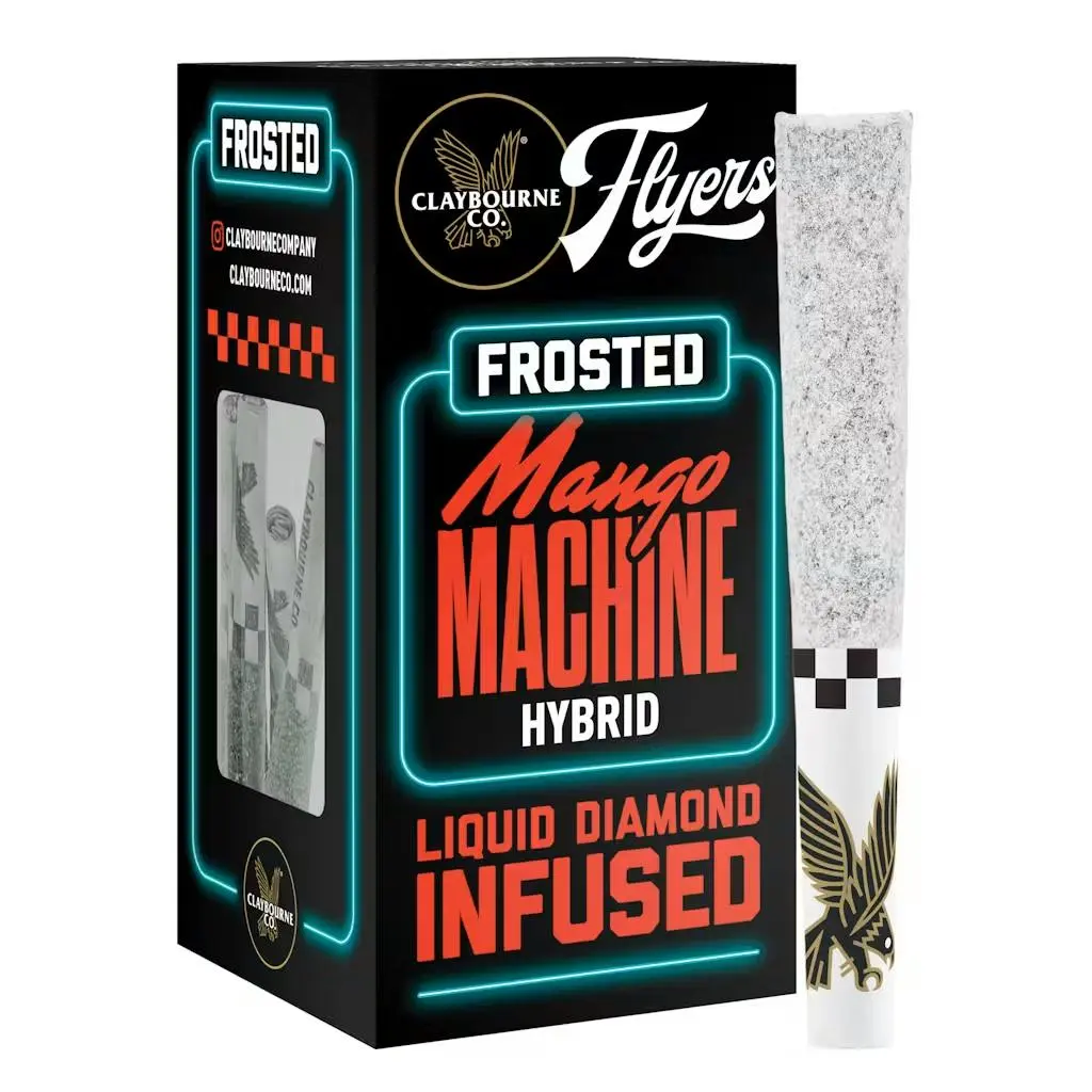 Claybourne Co. Mango Machine • Diamond Frosted Flyers Pre-Rolls • 5 Pack • 2.5g