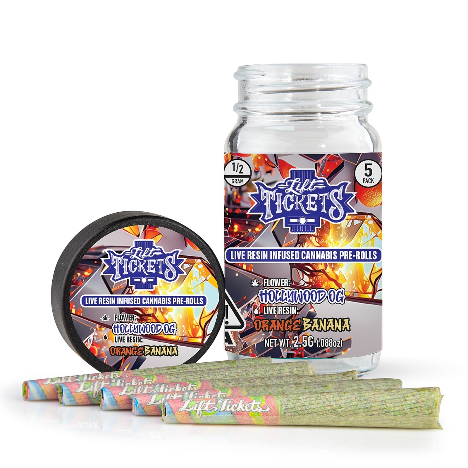 Hollywood OG x Orange Banana - Infused Pre-Roll 5-Pack