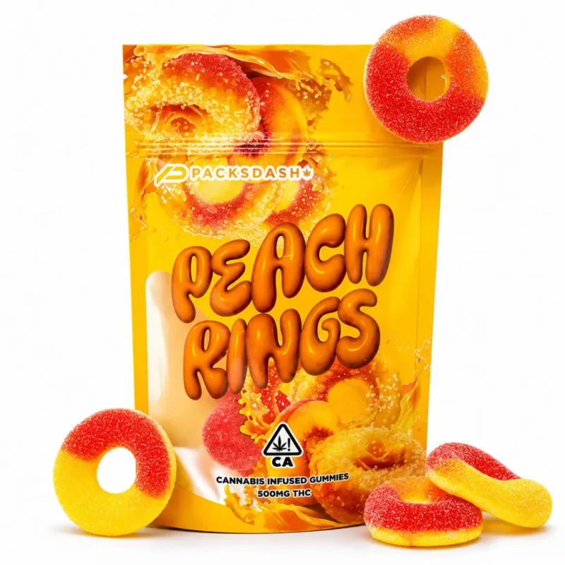 Packsdash Peach Rings Edibles (500mg)