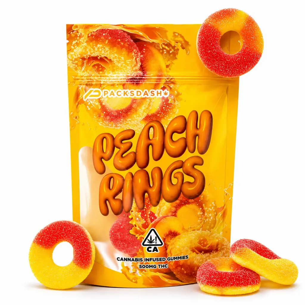 Packsdash Peach Rings Edibles (500mg)