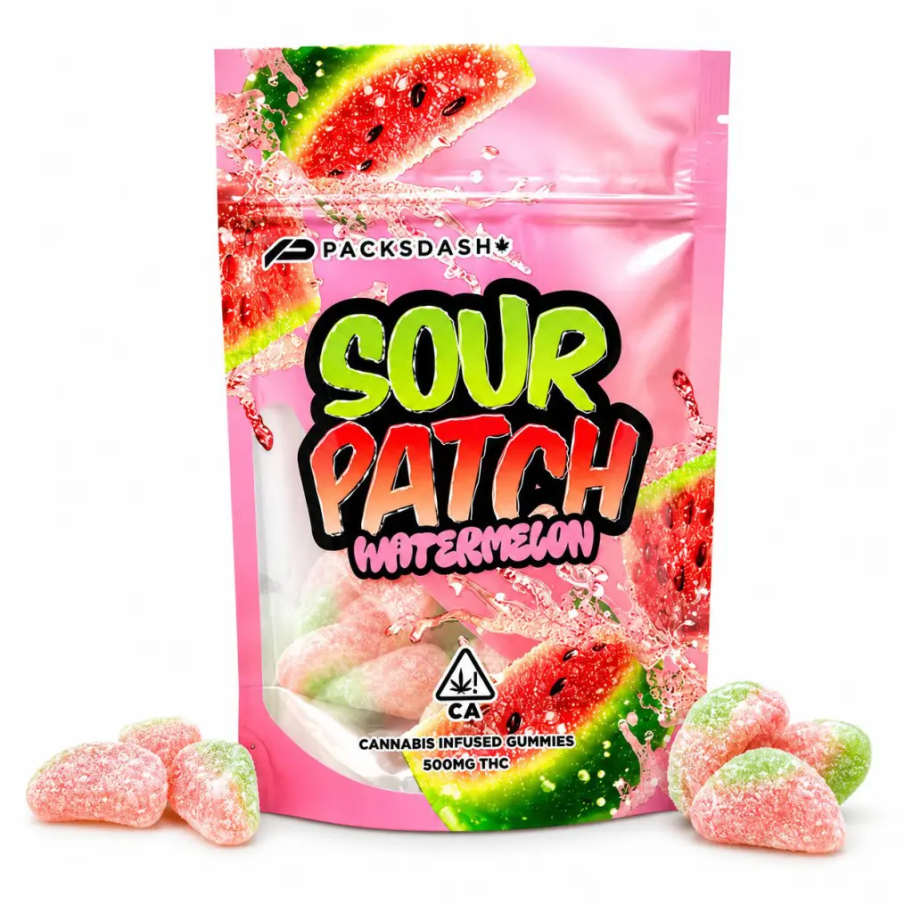 Packsdash Sour Patch Watermelon Edibles (500mg)