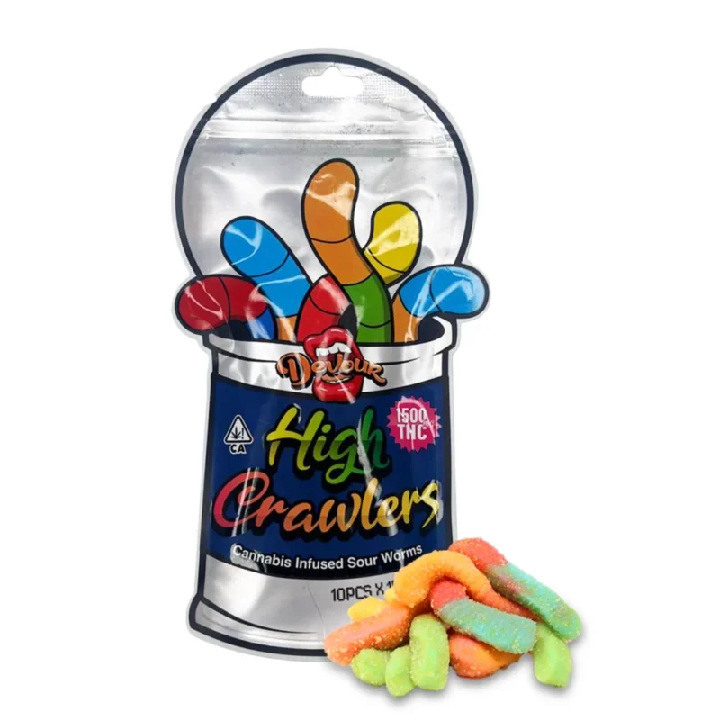 Devour Sour Worms – High Crawlers (1500mg)