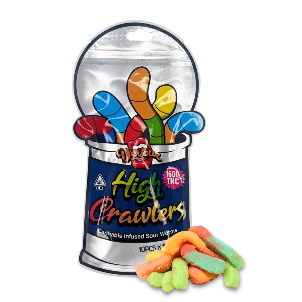 Devour Sour Worms – High Crawlers (1500mg)