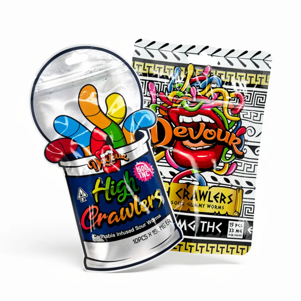 Devour Sour Worms – High Crawlers (1500mg) - Image 2