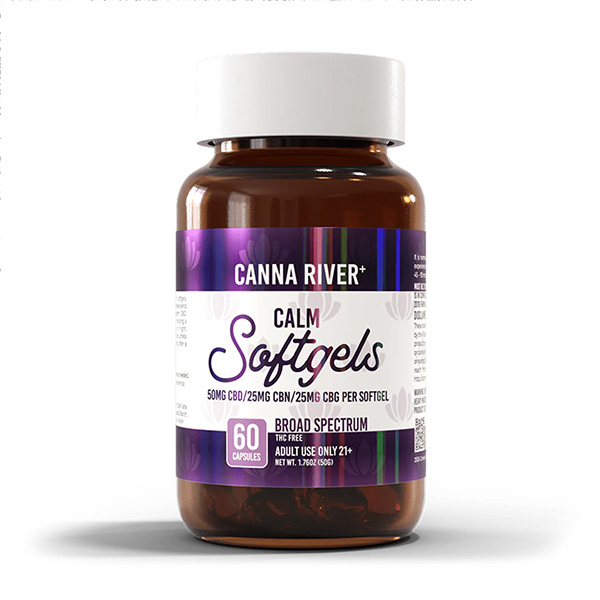 Canna River CBD Calm Softgels Broad Spectrum | 60 Count